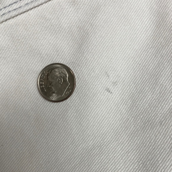 Levi's Jeans Night Blues Bootcut Flare Subtle Rhinestone Pockets Cream Size 12 - Picture 12 of 13